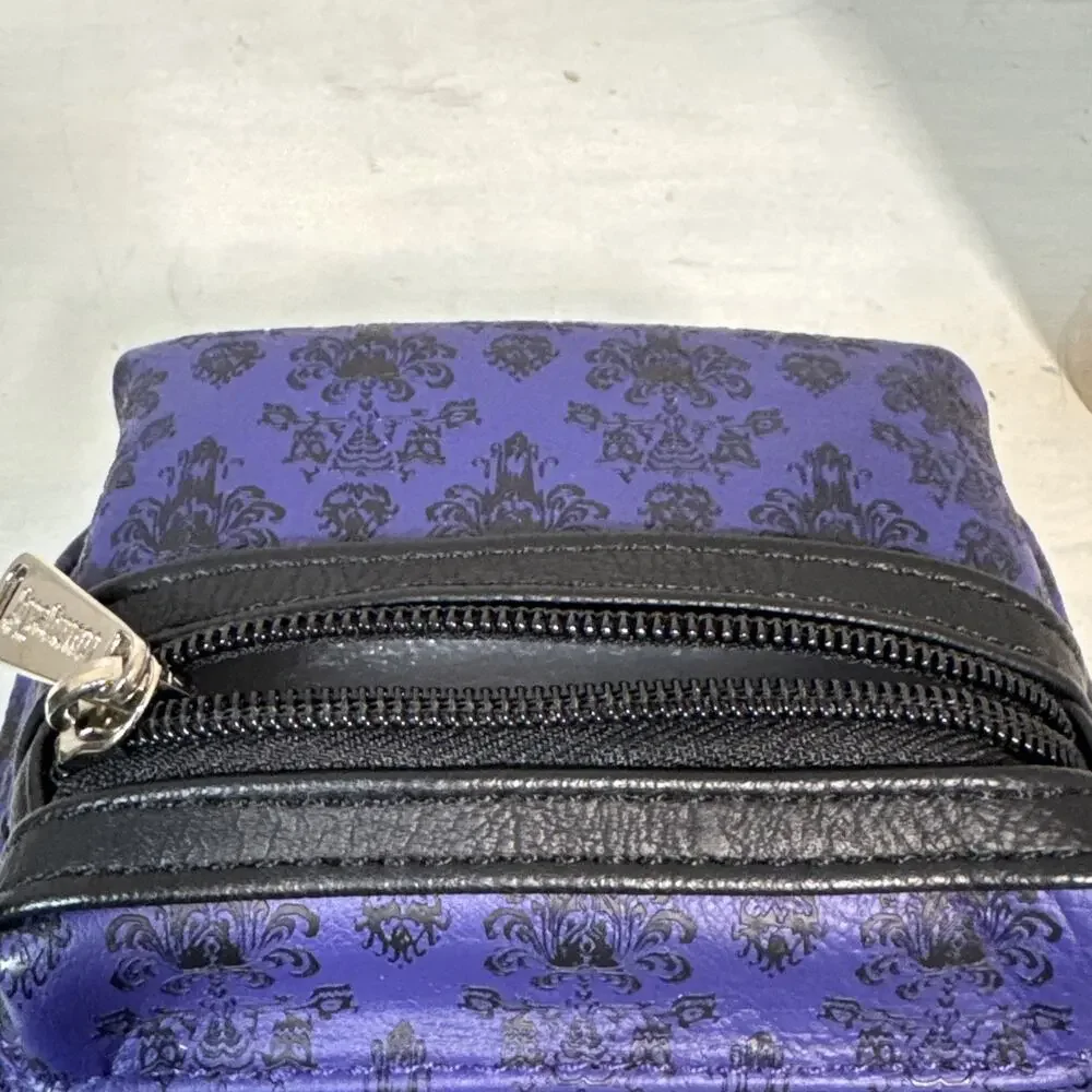 Disney Parks Loungefly Haunted Mansion Wallpaper Mini Backpack Style Wristlet